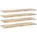 Estantes flotantes 4 uds madera acacia sin tratar 120x40x2 cm