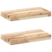 Estantes flotantes 2 uds madera acacia sin tratar 40x20x4 cm