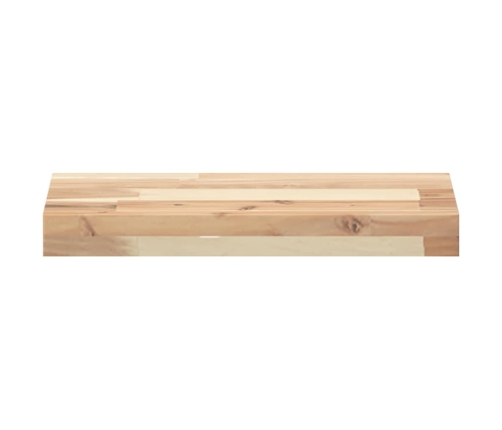 Estantes flotantes 2 uds madera acacia sin tratar 40x20x4 cm