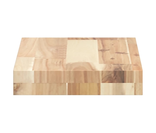 Estantes flotantes 2 uds madera acacia sin tratar 40x20x4 cm