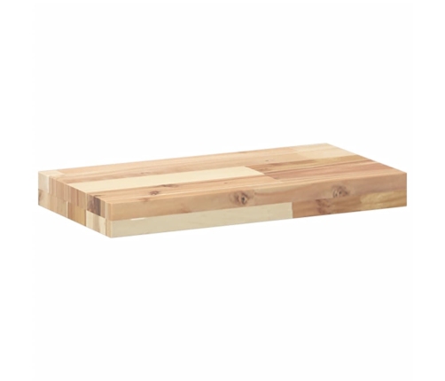 Estantes flotantes 2 uds madera acacia sin tratar 40x20x4 cm