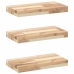 Estantes flotantes 3 uds madera acacia sin tratar 40x20x4 cm