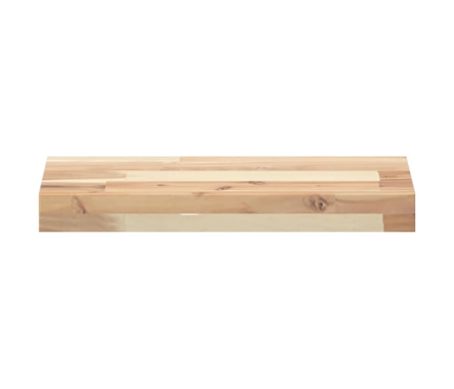 Estantes flotantes 3 uds madera acacia sin tratar 40x20x4 cm