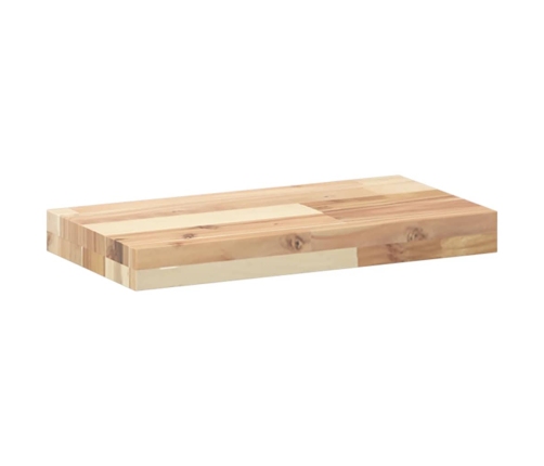 Estantes flotantes 3 uds madera acacia sin tratar 40x20x4 cm