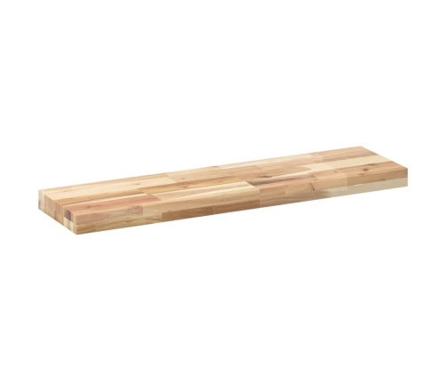 Estante flotante madera maciza de acacia sin tratar 80x20x4 cm