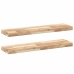 vidaXL Estantes flotantes 2 uds madera acacia sin tratar 80x20x4 cm