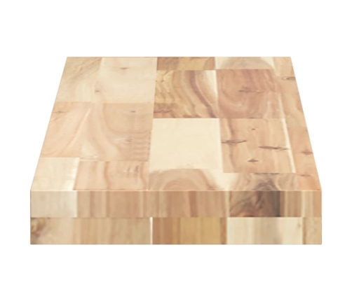 vidaXL Estantes flotantes 2 uds madera acacia sin tratar 80x20x4 cm