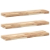 Estantes flotantes 3 uds madera acacia sin tratar 80x20x4 cm