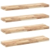 vidaXL Estantes flotantes 4 uds madera acacia sin tratar 80x20x4 cm