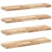 vidaXL Estantes flotantes 4 uds madera acacia sin tratar 100x20x4 cm