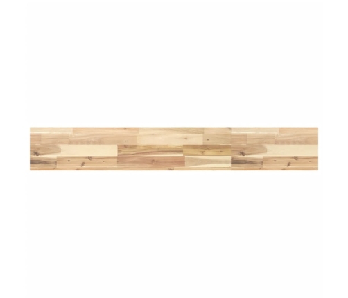 Estantes flotantes 4 uds madera acacia sin tratar 120x20x4 cm