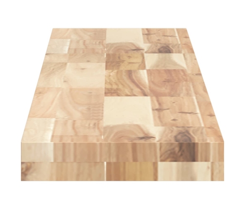 Estante flotante madera maciza de acacia sin tratar 140x20x4 cm