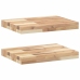 Estantes flotantes 2 uds madera acacia sin tratar 40x30x4 cm