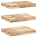 Estantes flotantes 3 uds madera acacia sin tratar 40x30x4 cm