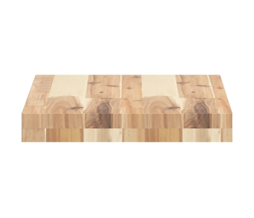 Estantes flotantes 4 uds madera acacia sin tratar 60x30x4 cm