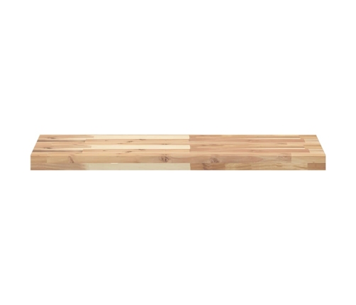 Estante flotante madera maciza de acacia sin tratar 80x30x4 cm