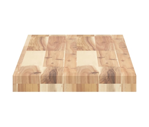 Estante flotante madera maciza de acacia sin tratar 80x30x4 cm