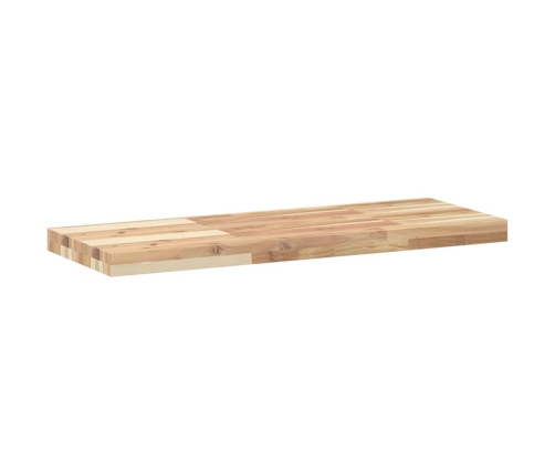 Estante flotante madera maciza de acacia sin tratar 80x30x4 cm