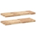 Estantes flotantes 2 uds madera acacia sin tratar 80x30x4 cm