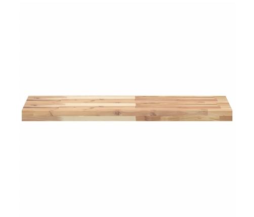 Estantes flotantes 2 uds madera acacia sin tratar 80x30x4 cm