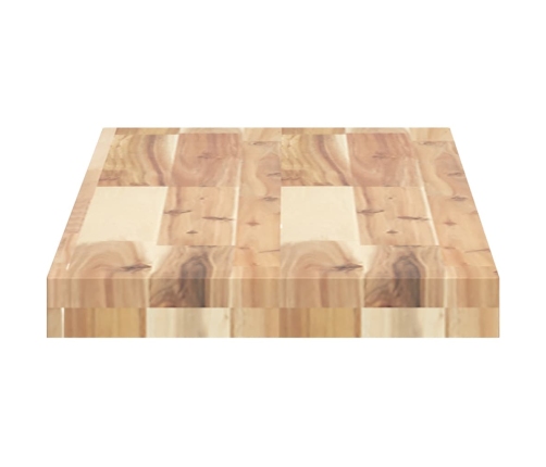 Estantes flotantes 2 uds madera acacia sin tratar 80x30x4 cm