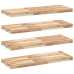 Estantes flotantes 4 uds madera acacia sin tratar 80x30x4 cm