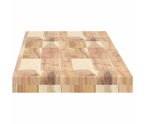 Estante flotante madera maciza de acacia sin tratar 120x30x4 cm