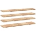 Estantes flotantes 4 uds madera acacia sin tratar 120x30x4 cm