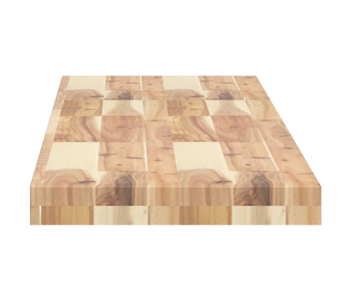 Estantes flotantes 4 uds madera acacia sin tratar 120x30x4 cm