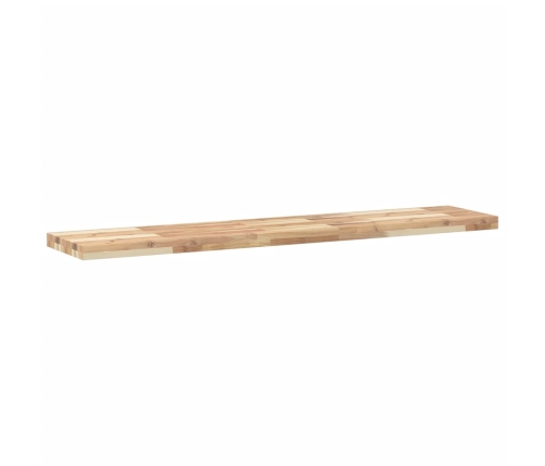 Estantes flotantes 4 uds madera acacia sin tratar 120x30x4 cm