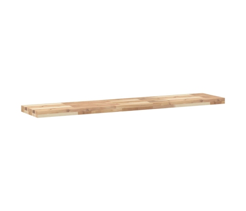 vidaXL Estantes flotantes 2 uds madera acacia sin tratar 140x30x4 cm