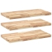 Estantes flotantes 3 uds madera acacia sin tratar 60x40x4 cm