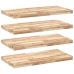 Estantes flotantes 4 uds madera acacia sin tratar 60x40x4 cm