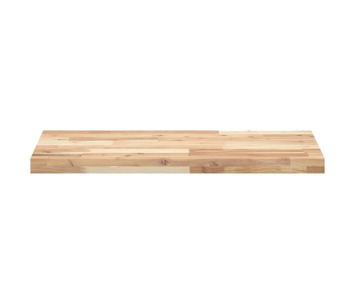 Estantes flotantes 2 uds madera acacia sin tratar 80x40x4 cm