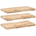 Estantes flotantes 3 uds madera acacia sin tratar 100x40x4 cm