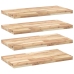 Estantes flotantes 4 uds madera acacia sin tratar 100x40x4 cm