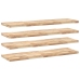 Estantes flotantes 4 uds madera acacia sin tratar 120x40x4 cm