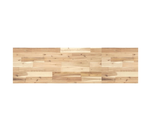 Estantes flotantes 4 uds madera acacia sin tratar 120x40x4 cm