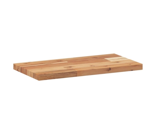 Estante flotante madera acacia maciza acabado aceite 60x20x2 cm