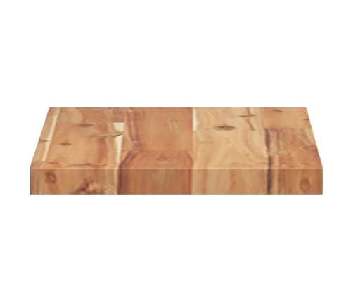 Estante flotante madera acacia maciza acabado aceite 60x20x2 cm