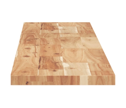 Estante flotante madera acacia maciza acabado aceite 120x20x2cm