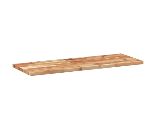 Estante flotante madera acacia maciza acabado aceite 80x30x2 cm