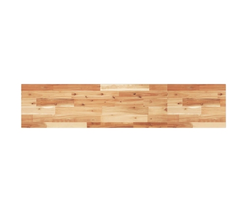 Estante flotante madera acacia maciza acabado aceite 120x30x2cm