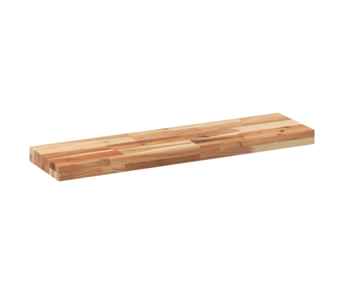 vidaXL Estante flotante 3 uds madera acacia acabado aceite 100x20x4 cm