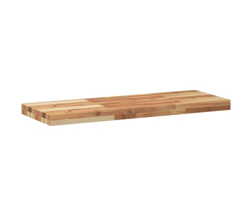 Estante flotante madera acacia maciza acabado aceite 80x30x4 cm