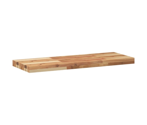 Estante flotante madera acacia maciza acabado aceite 80x30x4 cm