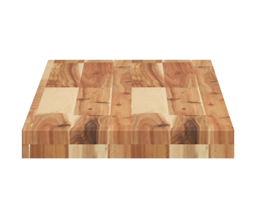 vidaXL Estante flotante 2 uds madera acacia acabado aceite 80x30x4 cm