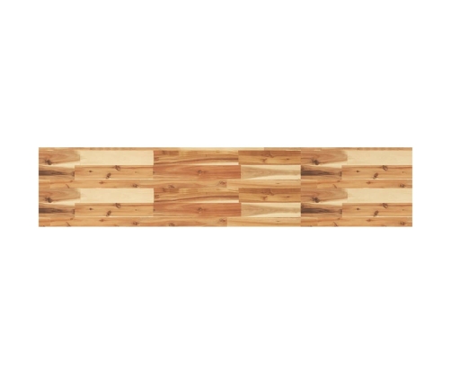 vidaXL Estante flotante madera acacia maciza acabado aceite 120x30x4cm