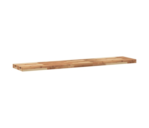 vidaXL Estante flotante madera acacia maciza acabado aceite 120x30x4cm