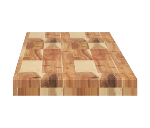 vidaXL Estante flotante madera acacia maciza acabado aceite 120x30x4cm